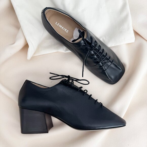 Never Worn! Lemaire 55mm Souris Classic Derbies in Black, size 39 (Fits like 38) - Picture 3 of 7